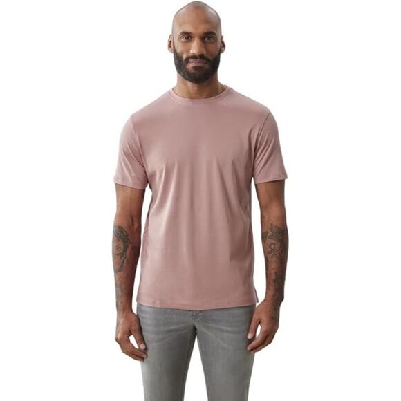 Robert Barakett Men's XL Solid Pink Georgia Short Sleeve Crewneck Tee - Picture 1 of 6